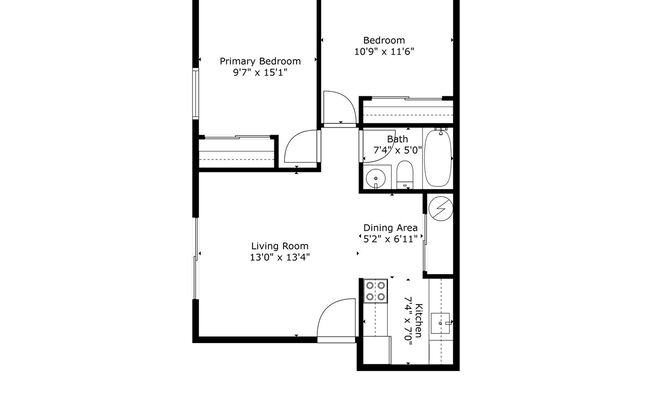 2 beds, 1 bath, 670 sqft, $1,199, Unit 2223 - 3C