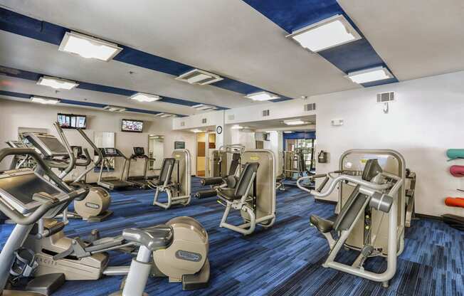 furnished fitness center with equipment