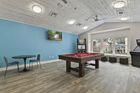 game area in clubhouse
