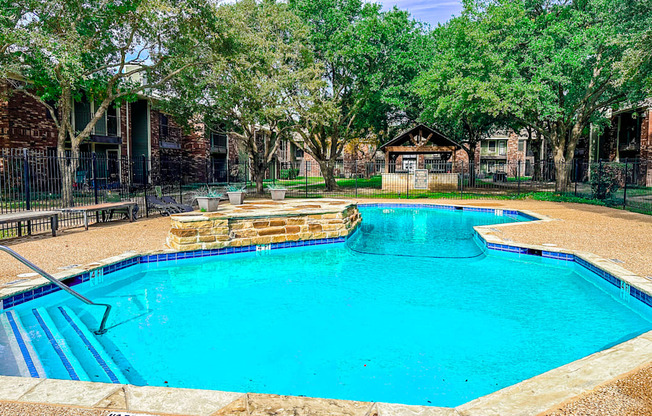 the swimming pool at our apartments is clean and ready to use