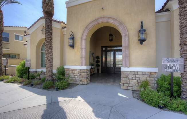 Leasing Office Entrance at Bella Victoria Apartments in Mesa Arizona January 2021