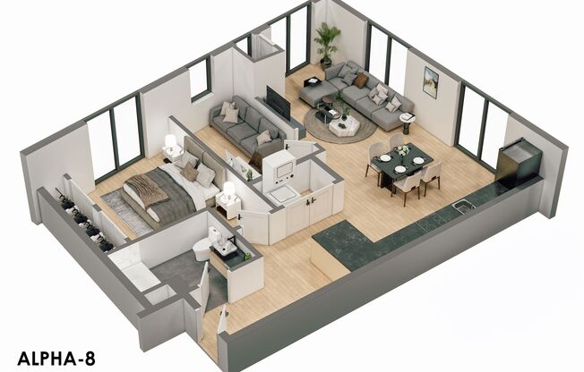 1 bed, 1 bath, 925 sqft, $2,664