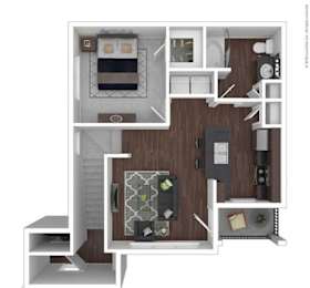 1 bed, 1 bath, 668 sqft, $1,286