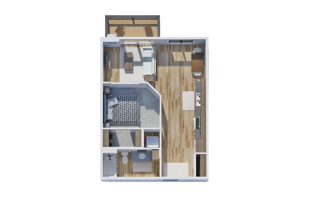 Studio, 1 bath, 618 sqft, $1,150, Unit 215