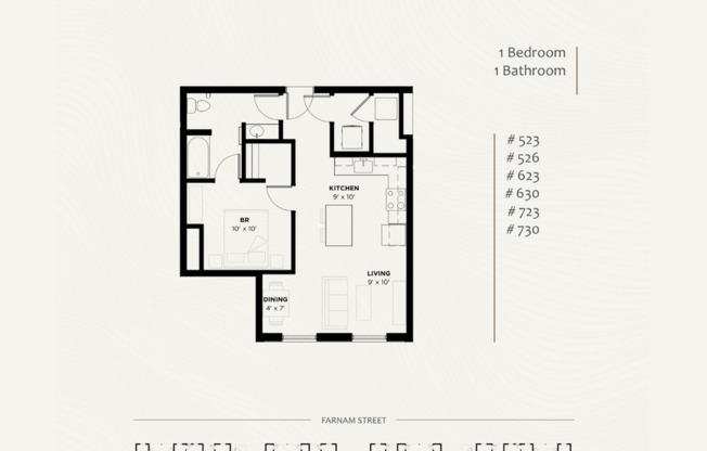 1 bed, 1 bath, 681 sqft, $1,500, Unit 519
