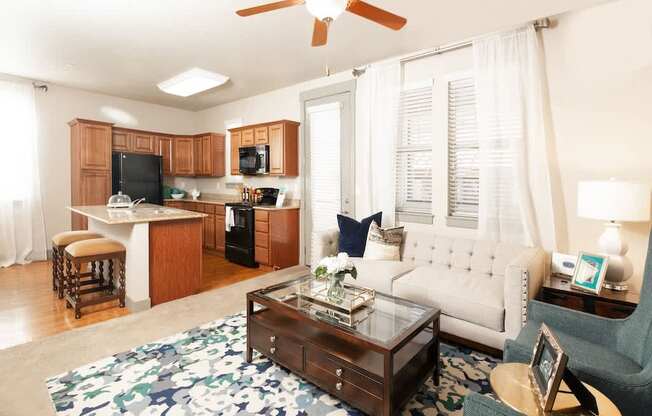 Living Room and Kitchen at San Tropez