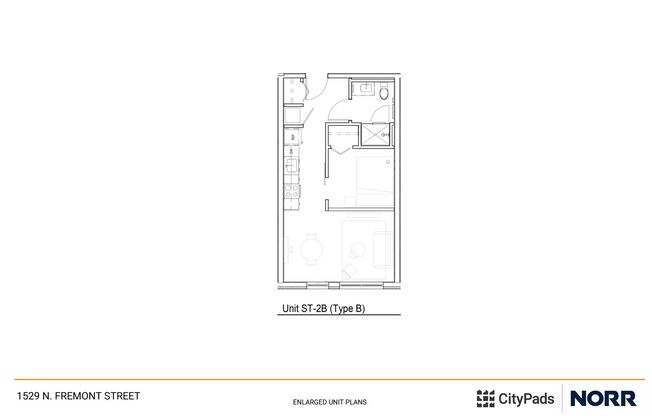 1 bed, 1 bath, 389 sqft, $2,550, Unit 217