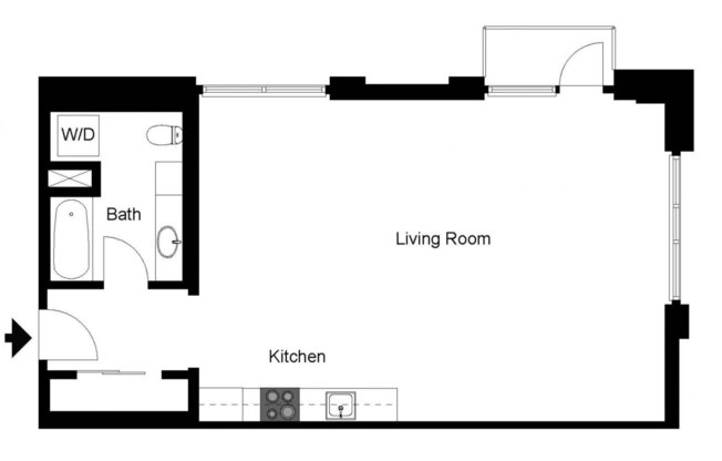 Studio, 1 bath, 750 sqft, $1,603