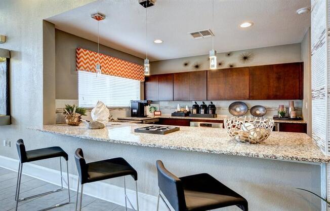 Kitchen area in clubhouse