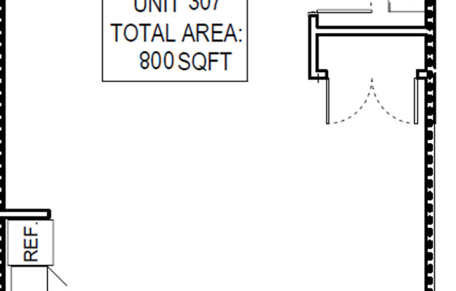 1 bed, 1 bath, 800 sqft, $1,500, Unit 307