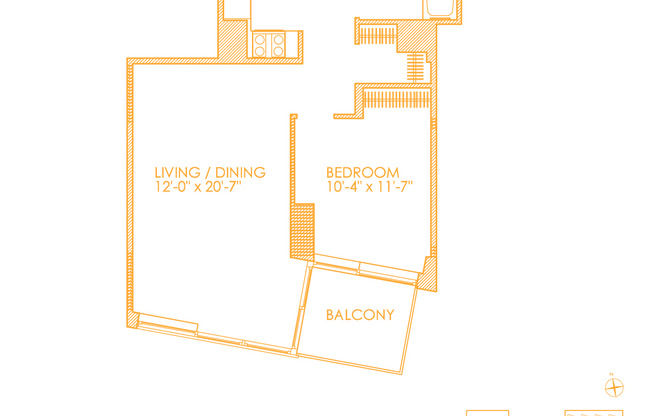 1 bed, 1 bath, $4,470, Unit 3705