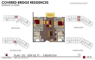 2 beds, 2 baths, 1,039 sqft, $1,989, Unit 312