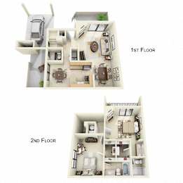 2 beds, 2.5 baths, 1,440 sqft, $1,878