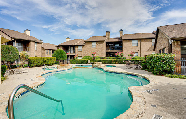 Pristine swimming pool at Woodland Hills, Irving, Texas