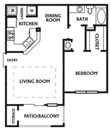 1 bed, 1 bath, 858 sqft, $1,625