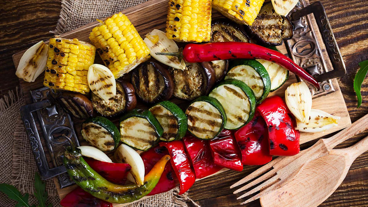 Vegetable Skewers Grilled to Perfection at Portofino Vineyards, Fort Myers Florida