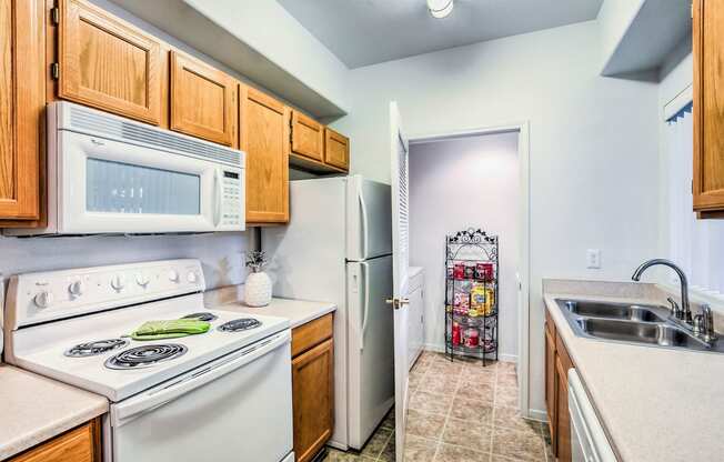 White kitchen appliances