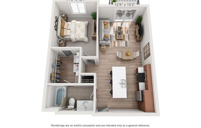 1 bed, 1 bath, 693 sqft, $1,185, Unit 308