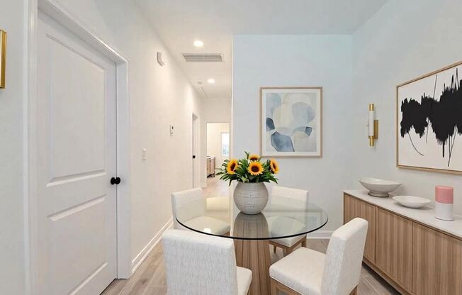 Beautiful single-story 3-bedroom, 2-bath home featuring an open floor plan, kitchen island, 42" soft-close cabinets, stainless steel appliances, large walk-in pantry, and tile flooring throughout. Primary suite includes a walk-in closet and walk-in shower