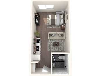 Studio, 1 bath, 272 sqft, $925
