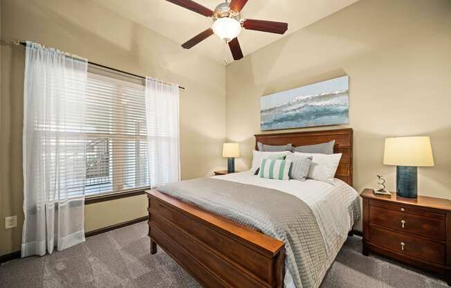 Foothills at Old Town Apartments large bedroom windows and ceiling fan