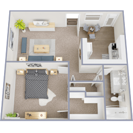 1 bed, 1 bath, 620 sqft, $914