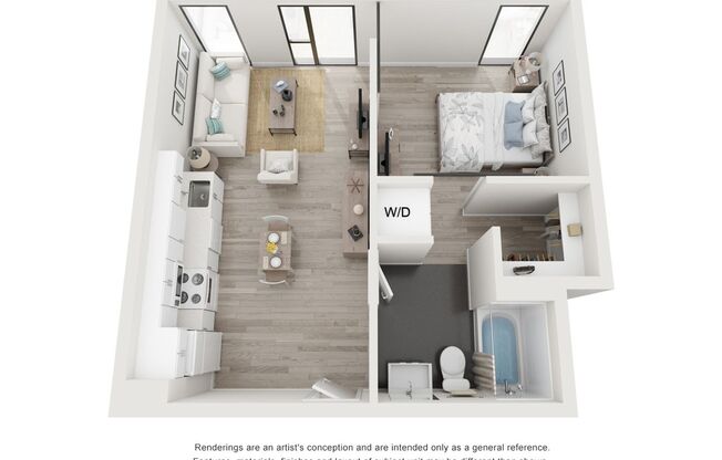 1 bed, 1 bath, 528 sqft, $1,525, Unit 406