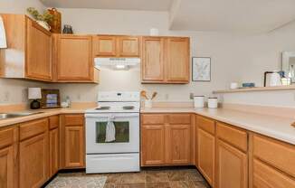 Kitchen with White Appliances