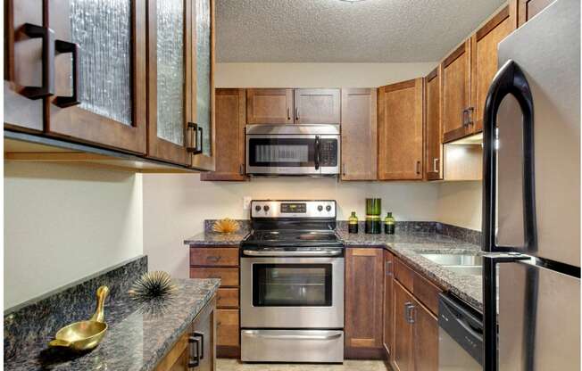 Kitchen | Cedars Lakeside Apartments in Little Canada, MN