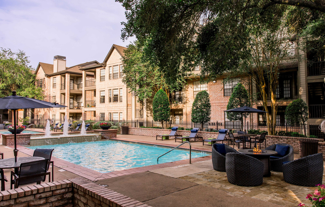 Enjoy our second pool lined with relaxing chairs and shaded tables.