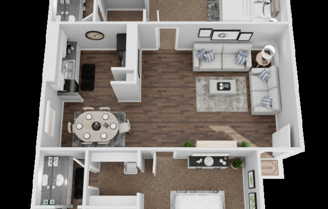 2 beds, 2 baths, 901 sqft, $1,310