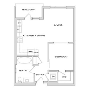 1 bed, 1 bath, 710 sqft, $3,620