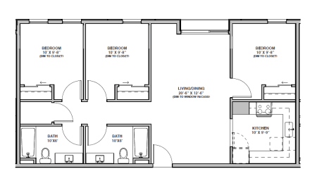 3 beds, 2 baths, 1,010 sqft, $1,759