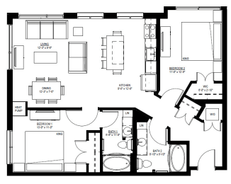 2 beds, 2 baths, 1,080 sqft, $1,758