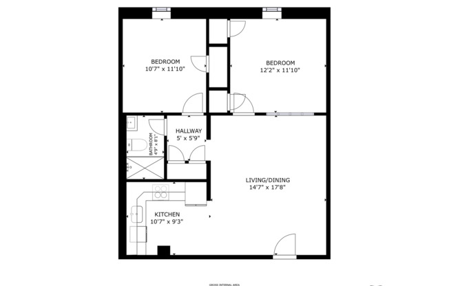 2 beds, 1 bath, 759 sqft, $1,950, Unit 105