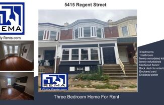 Remodeled 3 Bedroom with Huge Back Deck (Southwest Philadelphia)