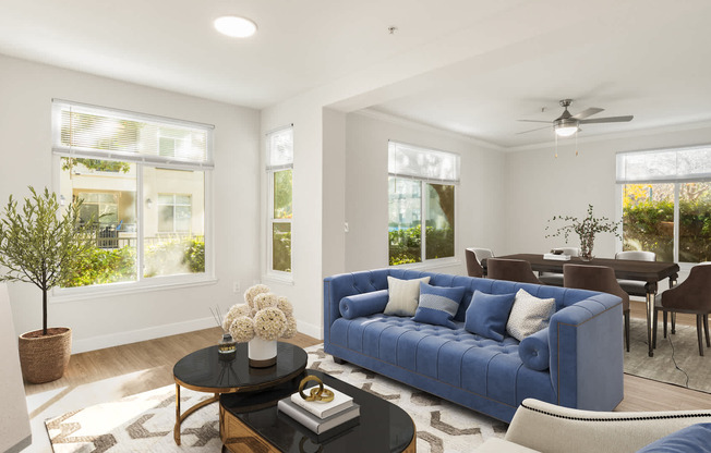 Living Room with Hard Surface Flooring