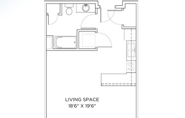 Studio, 1 bath, 501 sqft, $1,415, Unit 5302-208