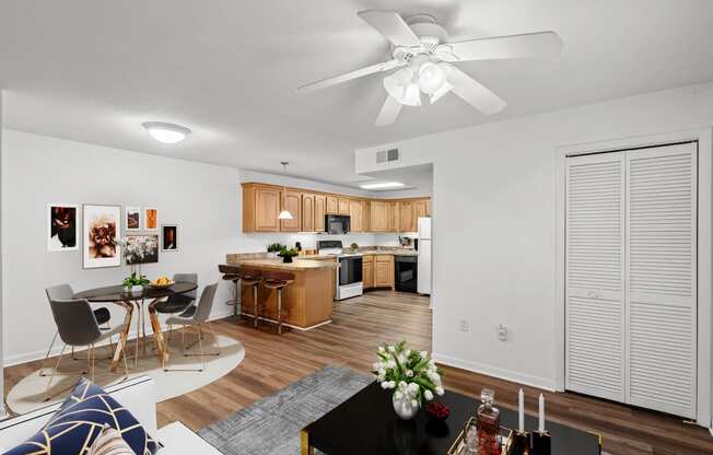 the enclave at homecoming terra vista living room and kitchen