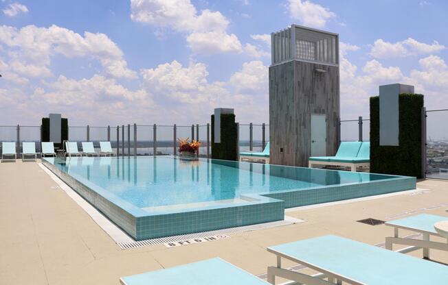 Rooftop pool in downtown Tampa, FL