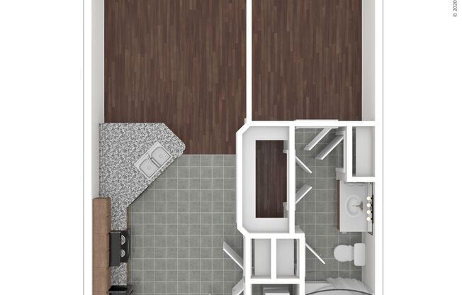 Studio, 1 bath, 540 sqft, $1,015