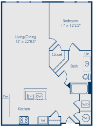 1 bed, 1 bath, 766 sqft, $2,703