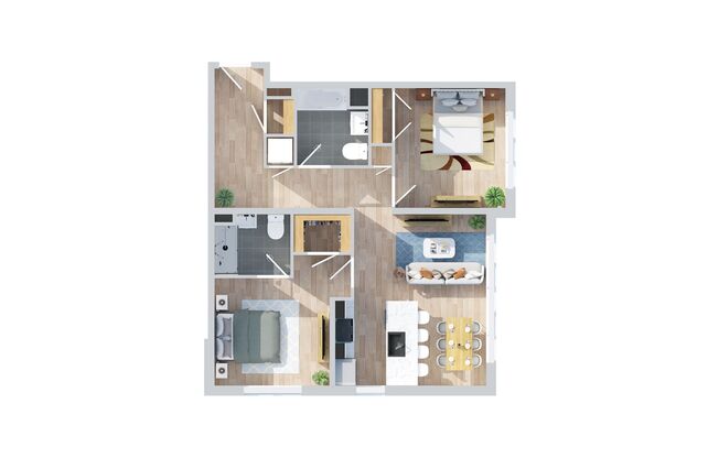2 beds, 2 baths, 1,068 sqft, $2,612.5, Unit 102
