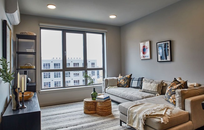 Furnished living room at Sono Central Residential, Norwalk, CT
