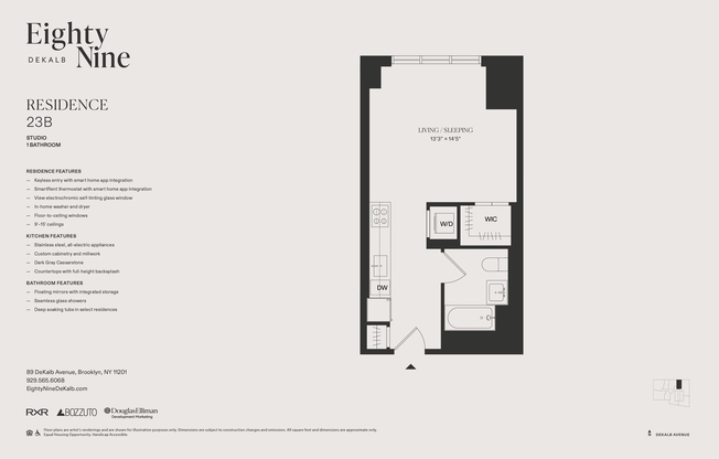 Studio, 1 bath, $4,175, Unit 23D