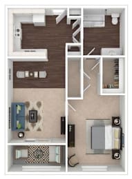 1 bed, 1 bath, 850 sqft, $1,026