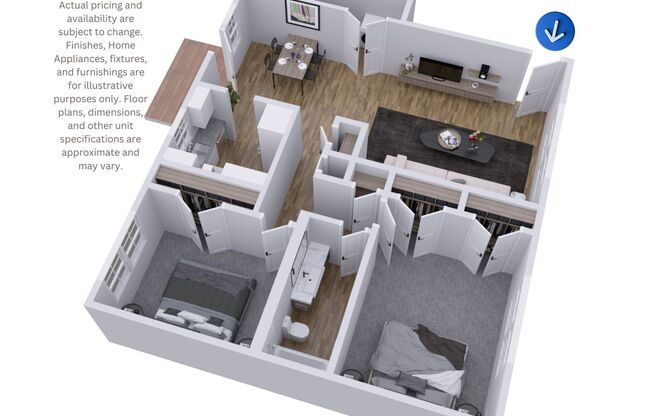 2 beds, 1 bath, 1,147 sqft, $1,325, Unit 02F