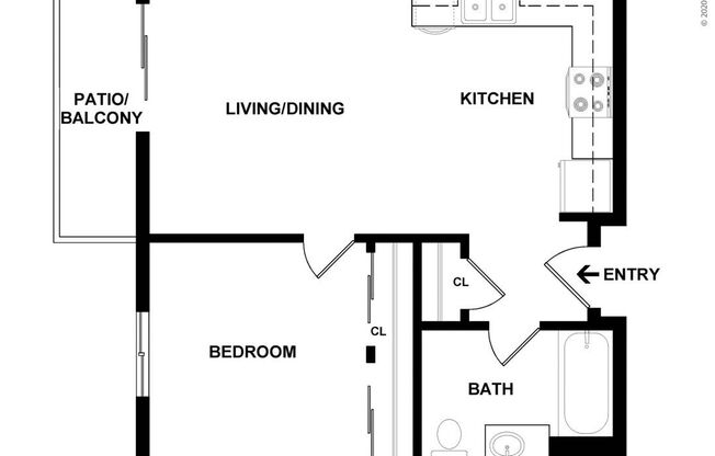 1 bed, 1 bath, 548 sqft, $1,067