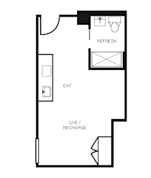 Studio, 1 bath, 336 sqft, $1,560