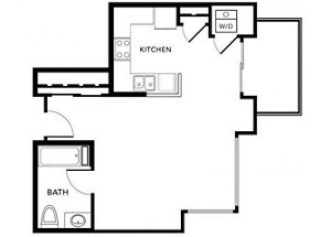 Studio, 1 bath, 543 sqft, $2,585
